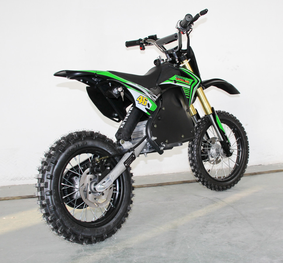 Детский электромотоцикл GreenCamel Питбайк DB500 (1500W R14/R12)