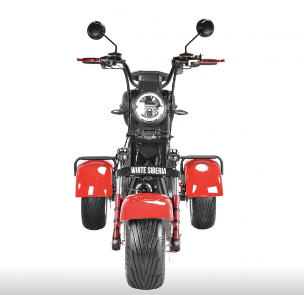 Электротрицикл WHITE SIBERIA PRO TRIKE 3000W RED